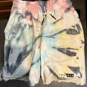 YoungLA COTTON TIE DYE SHORTS SIZE L
